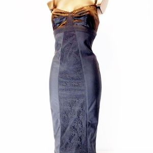 D&G Tyral Black Lace Bustier Cocktail Dress